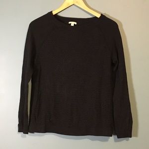 Sonoma Sweater Black with Knit Patter XS